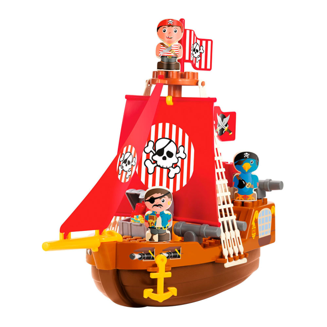 Конструктори з унікальними деталями - Конструктор Ecoiffier Abrick Корабель з піратами 29 елементів (003023)#2