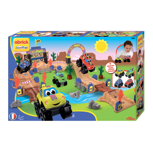 Конструктори з унікальними деталями - Конструктор Ecoiffier Abrick Перегони монстр траків 97 елементів (003034)#5