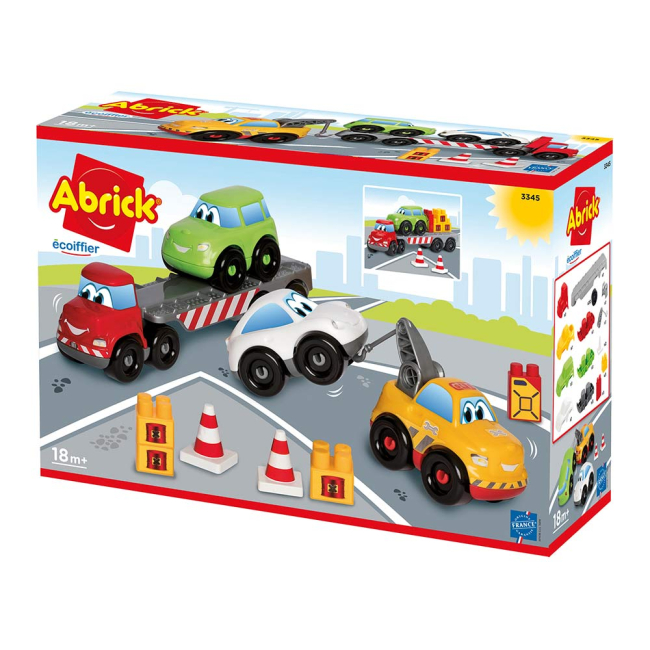 Конструктори з унікальними деталями - Конструктор Ecoiffier Abrick Швидкісне авто Евакуатор 36 елементів (003345)#2