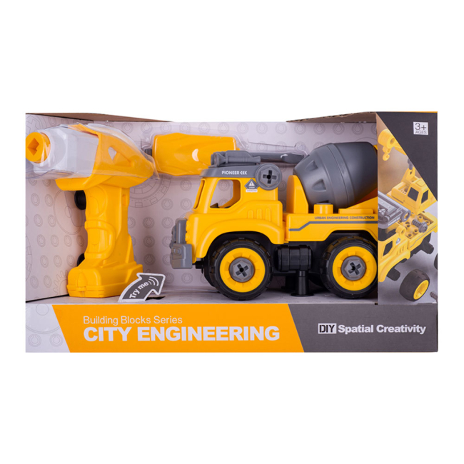 Конструктори з унікальними деталями - Конструктор Diy spatial creativity Бетонозмішувач (CJ-1365051)#4