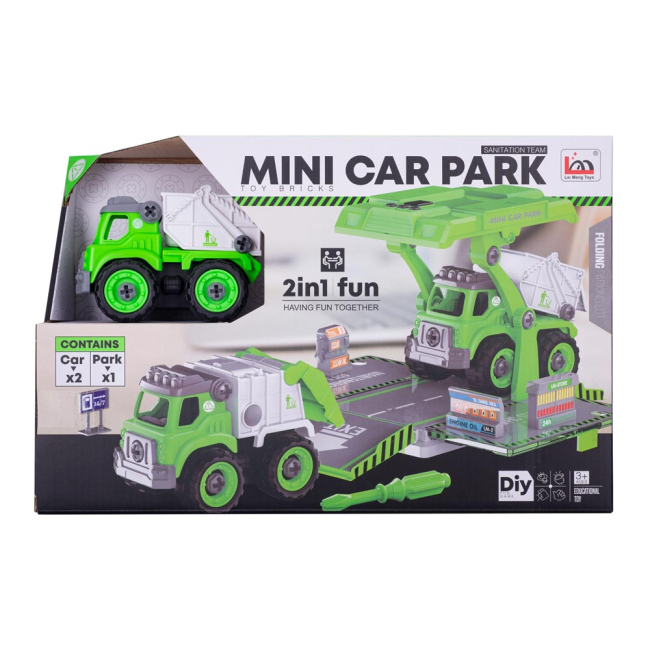 Конструктори з унікальними деталями - Конструктор Diy spatial creativity Сміттєвоз та самоскид (CJ-1614204)#2