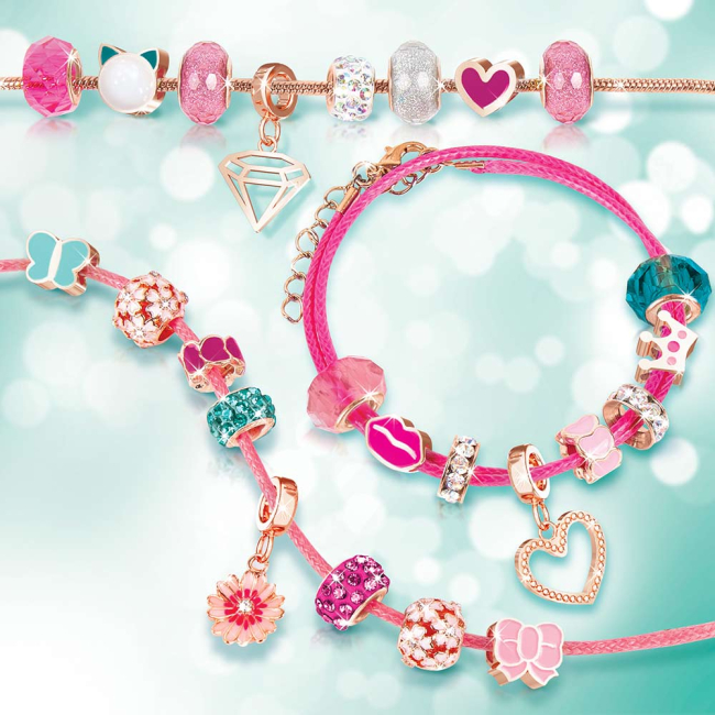 Наборы для творчества - Набор для создания браслетов Make it Real Розовое сияние (MR1722)#4