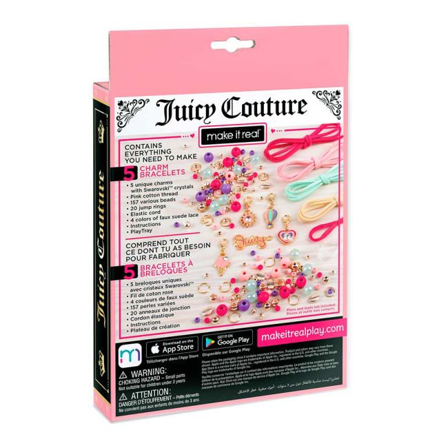 Набори для творчості - Набір для створення шарм-браслетів Make it Real Juicy Couture Сонячне сяйво з кристалами Swarovski (MR4433)#2