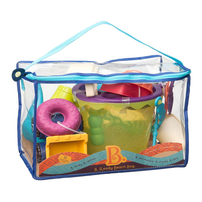 Набори для пісочниці - Набір для пісочниці Battat Summer Пляжна сумочка із зеленим відром (BX1307Z)#5