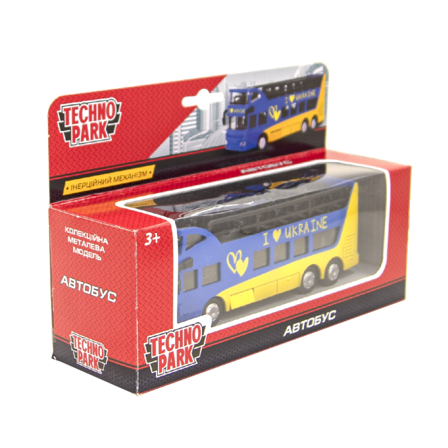 Транспорт и спецтехника - Модель Технопарк Автобус двухэтажный Украина (SB-16-21-UKR)#6