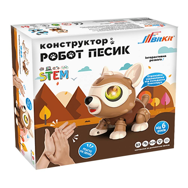Конструкторы с уникальными деталями - Конструктор BitKit Умный робот Песик коричневый (4820207390201)#3