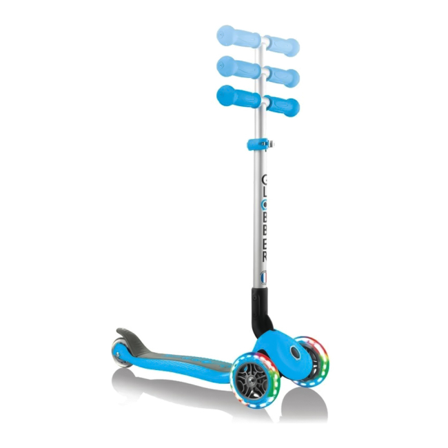 Самокаты - Самокат Globber Primo foldable lights голубой (432-101-2)#5