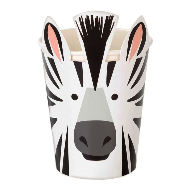 Аксесуари для свят - Паперові стаканчики Talking tables Зебра 250 мл 8 штук (ANIMAL-CUPZEBRA)#2