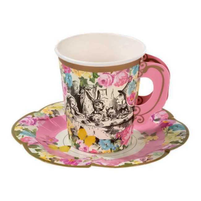 Аксессуары для праздников - Одноразовая посуда Talking tables Причудливая Алиса 12 комплектов (TSALICE-CUPSETV2)#2