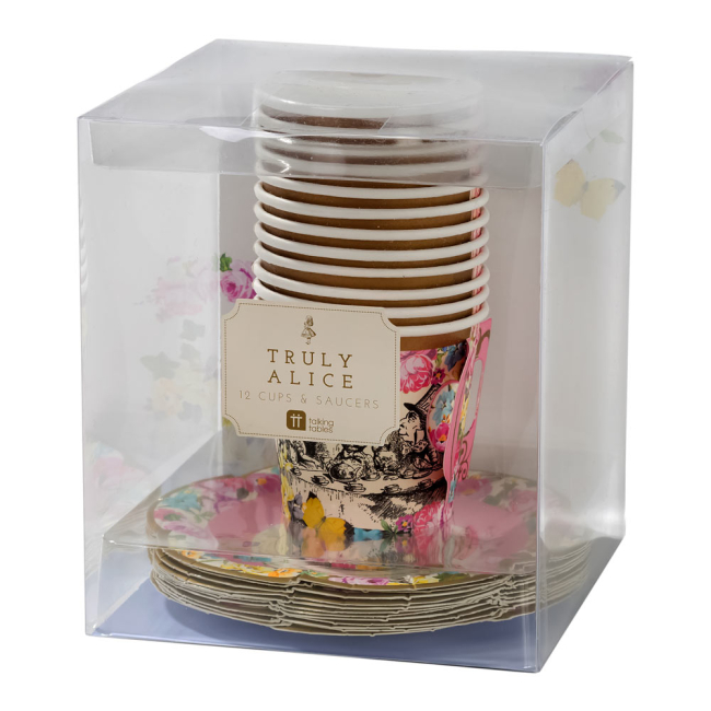 Аксессуары для праздников - Одноразовая посуда Talking tables Причудливая Алиса 12 комплектов (TSALICE-CUPSETV2)#3