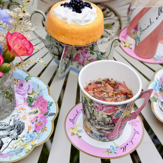 Аксессуары для праздников - Одноразовая посуда Talking tables Причудливая Алиса 12 комплектов (TSALICE-CUPSETV2)#4