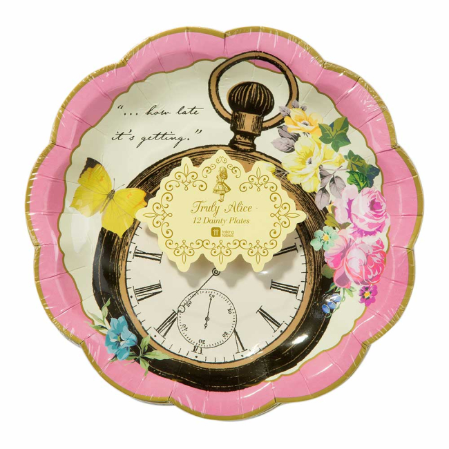 Аксесуари для свят - Одноразові тарілки Talking tables Дивакувата Аліса 12 штук (TSALICE-PLATE)#2
