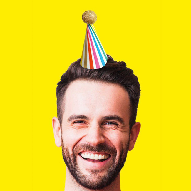 Аксессуары для праздников - Праздничный колпак Talking tables Яркая радуга мини (RAIN-MINIHAT)#3