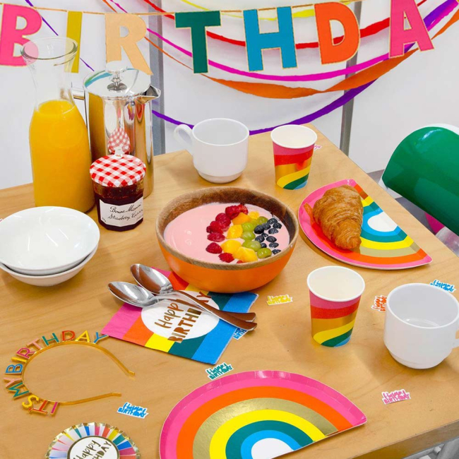 Аксессуары для праздников - Бумажные стаканчики Talking tables Радуга 250 мл 12 штук (RAIN-CUP)#3