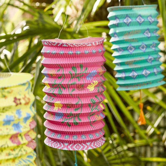 Аксесуари для свят - Паперові ліхтарики Talking tables Бохо 3 штуки (BOHO-PAPERLANTERN) (5052715100433)#5