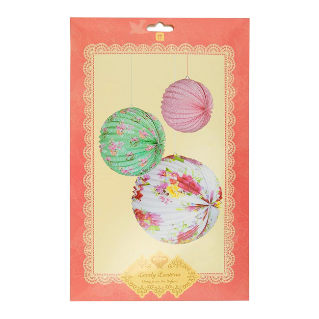 Аксесуари для свят - Паперові ліхтарики Talking tables Квіткова ніжність 3 штуки (TS4-PAPERLANTERN) (5052714049993)#3