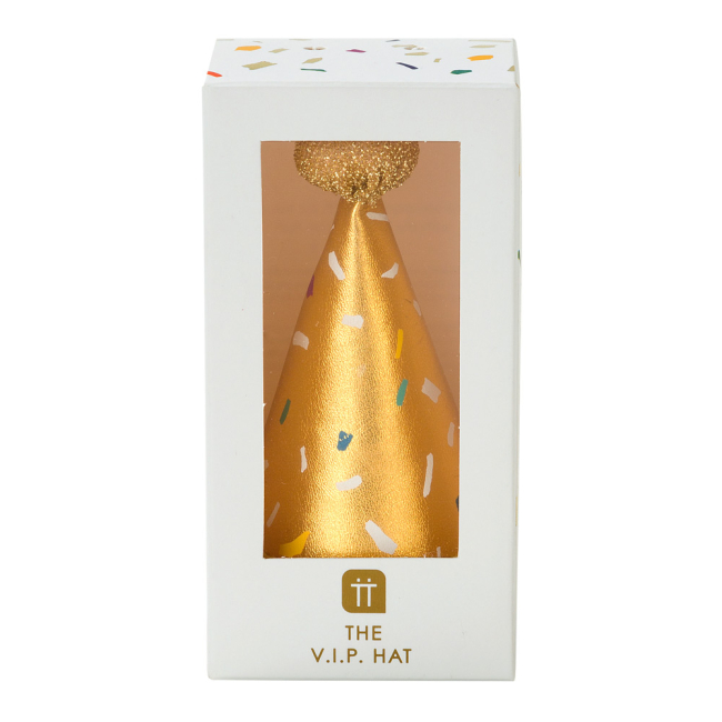Аксессуары для праздников - Праздничный колпак Talking tables Роскошное золото мини (LUXE-MINIHAT)#2