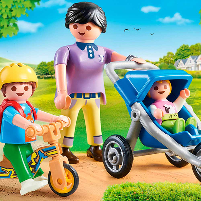 Конструкторы с уникальными деталями - Конструктор Playmobil City life Мама с детьми (70284)#4