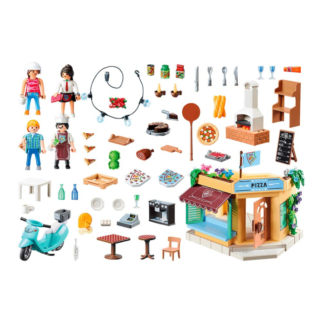 Конструктори з унікальними деталями - Конструктор  Playmobil City life Піцерія (70336)#2
