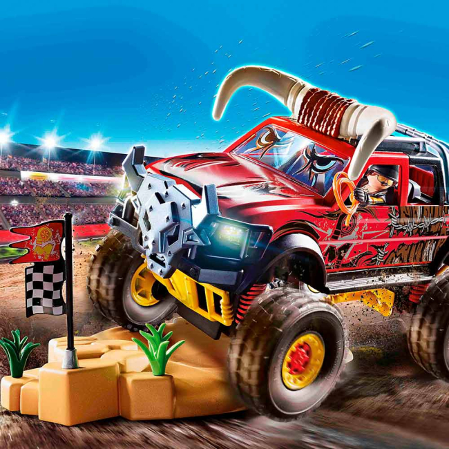 Конструктори з унікальними деталями - Конструктор Playmobil Stunt show Машина бик (70549)#4