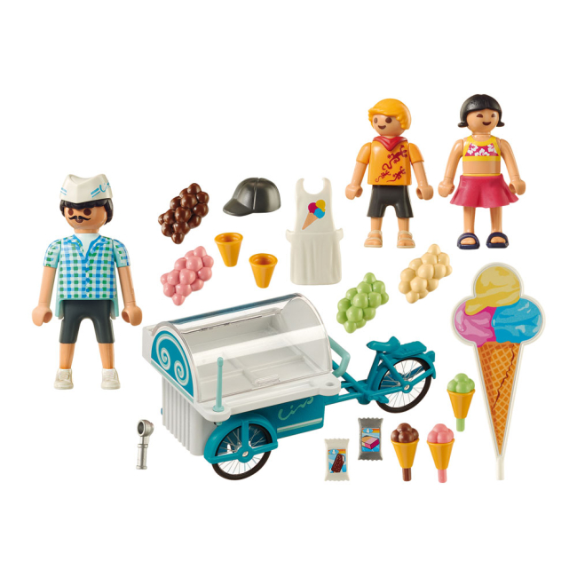 Конструкторы с уникальными деталями - Конструктор Playmobil Family fun Тележка с мороженым (9426)#3