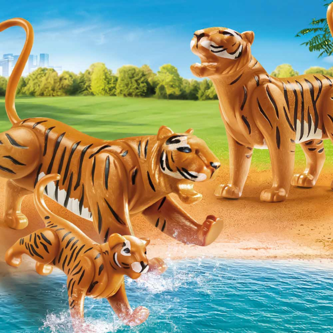 Конструкторы с уникальными деталями - Конструктор Playmobil Family fun Тигры с детенышем (70359)#5