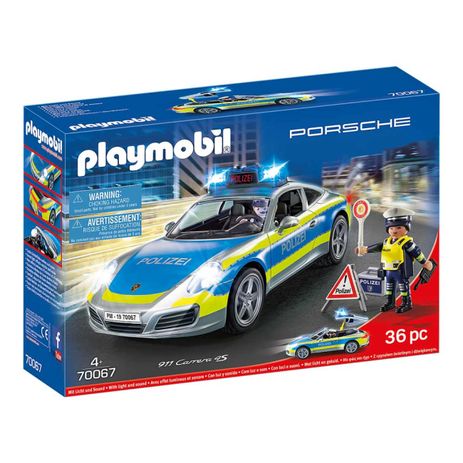 Конструктори з унікальними деталями - Ігровий набір Playmobil City Action Поліцейська машина Porsche 911 Carrera 4S (70067)#3