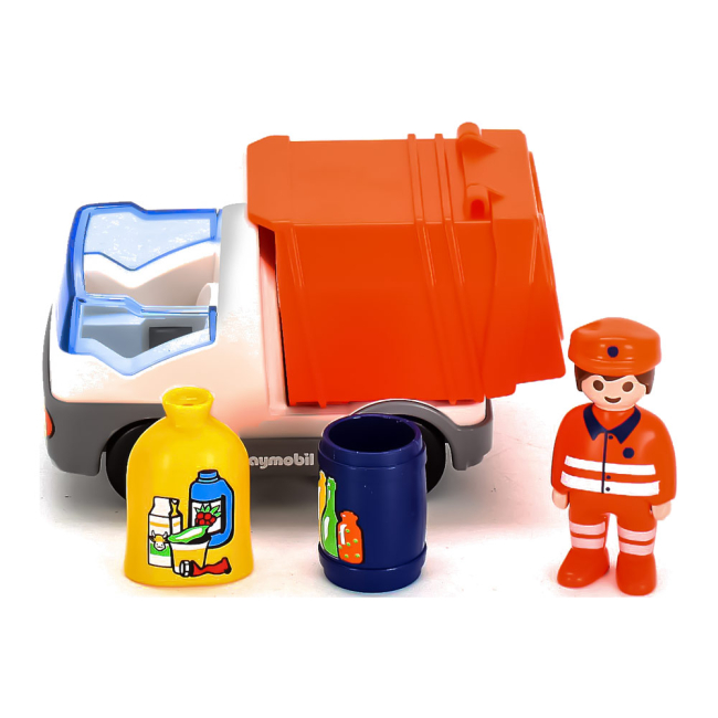 Конструкторы с уникальными деталями - Конструктор Playmobil 1.2.3 Мусоровоз-фургон (6774)#3