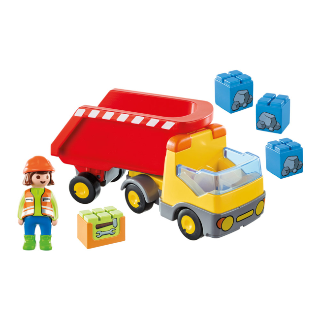 Конструкторы с уникальными деталями - Конструктор Playmobil 1.2.3 Самосвал (70126)#2