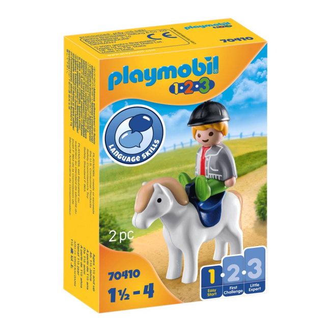 Конструкторы с уникальными деталями - Конструктор Playmobil 1.2.3 Мальчик с пони (70410)#2