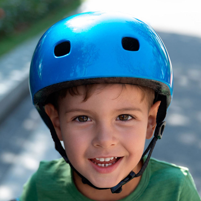 Захисне спорядження - Захисний шолом Micro темно-синій металік з ліхтариком 52-56 см (AC2083BX)#5