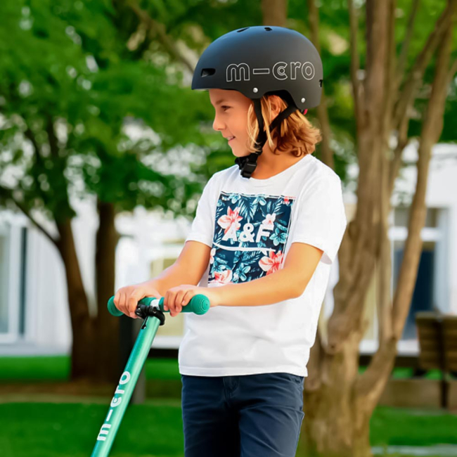 Защитное снаряжение - Защитный шлем Micro черный с фонариком 52-56 см (AC2096BX)#5