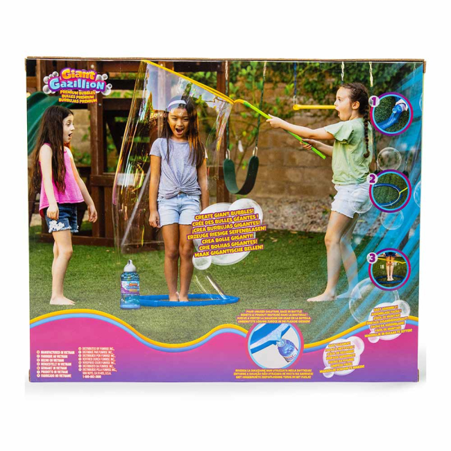 Мыльные пузыри - Набор для мыльных пузырей Gazillion Bubbles Гигант кольцо 51 см и раствор 473 мл (GZ36629)#2