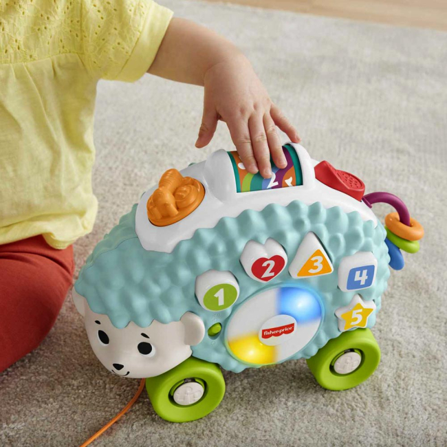 Развивающие игрушки - Каталка Fisher-Price Linkimals Ежик озвученный на украинском (GXR63)#4