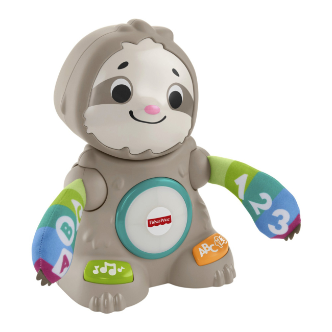 Развивающие игрушки - Интерактивная игрушка Fisher-Price Linkimals Танцующий ленивец на украинском (GXR58)#2