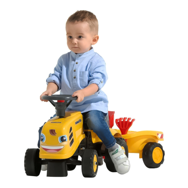 Толокари - Толокар Falk Трактор Komatsu жовтий з клаксоном і наклейками (3016200028635) (3016200000000)#4