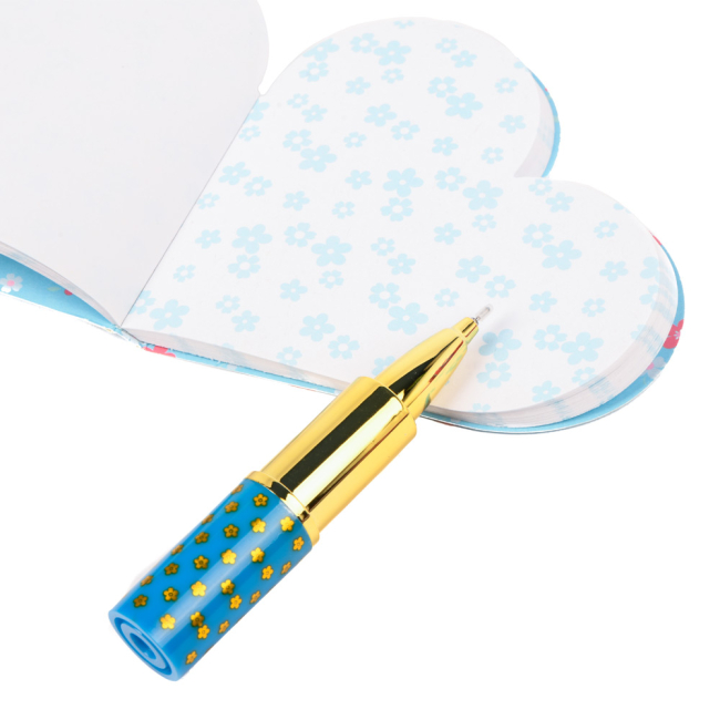 Канцтовары - Набор канцтоваров Ritas Wonderland Блокнот-сердечко и гелевая ручка голубой (RWL20018/RWL20018-2)#3