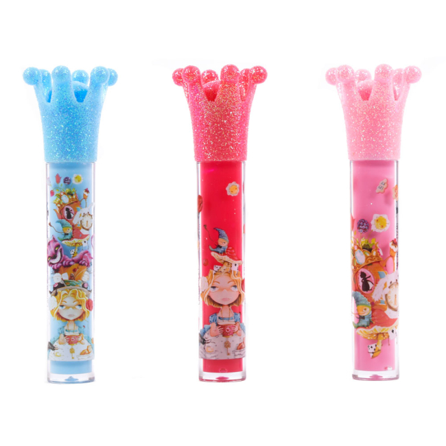 Косметика - Набір блисків для губ Ritas Wonderland блакитний рожевий червоний 3 штуки (RWL20033/RWL20033-2)#2