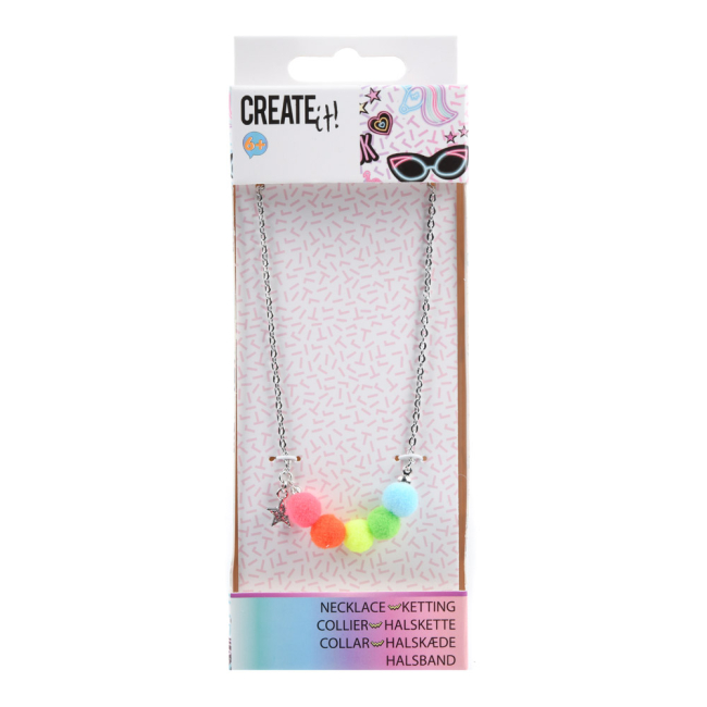 Бижутерия и аксессуары - Подвеска на цепочке Create It! Помпоны (84341/84341-1)#2