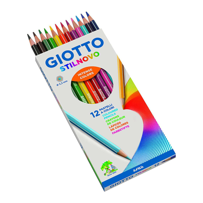 Канцтовари - Олівці кольорові Fila Giotto Stilnovo 12 кольорів (25650000)#2