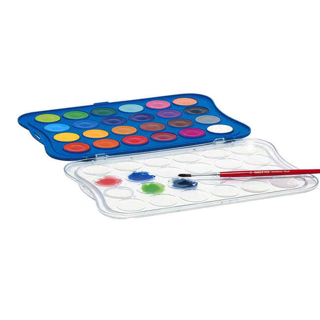 Канцелярские товары - Акварельные краски Fila Giotto Colour blocks 24 цвета (352400)#2