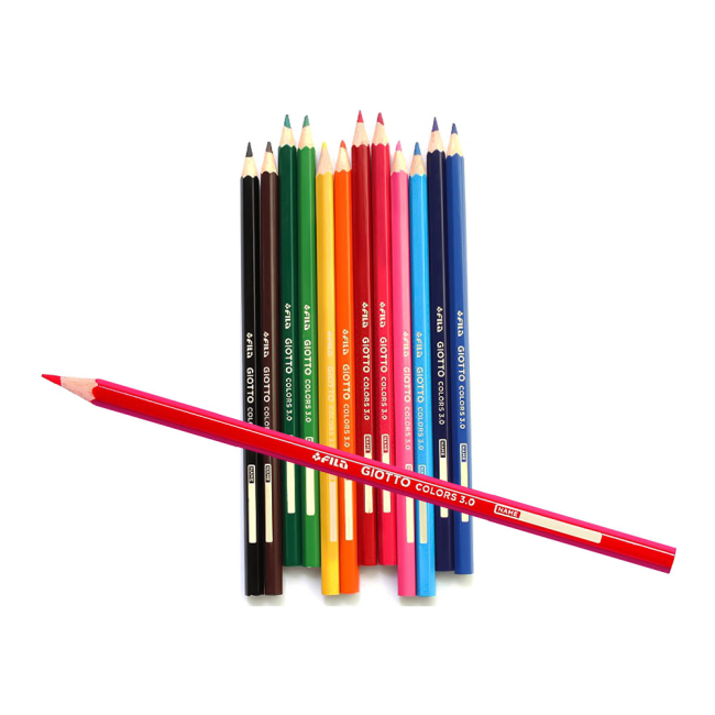 Канцтовары - Карандаши цветные Fila Giotto Colors 3.0 в металлической тубе 12 цветов (276900)#2