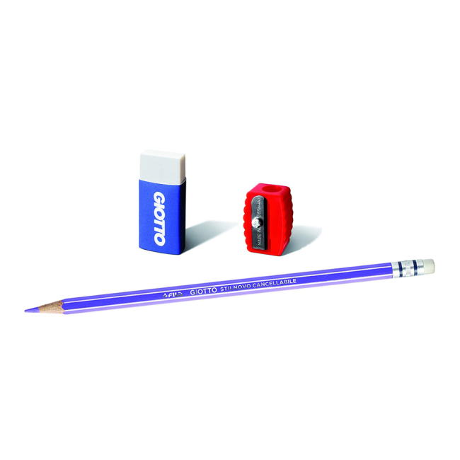 Канцтовары - Карандаши цветные Fila Giotto Stilnovo cancellabile 10 цветов с точилкой и ластиком (25680000)#2