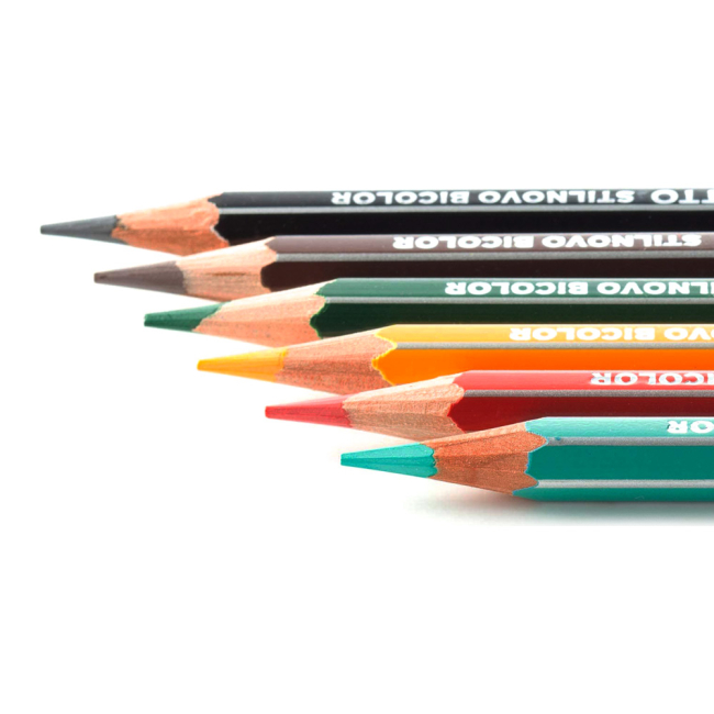 Канцтовари - Олівці кольорові Fila Giotto Stilnovo двосторонні 12 штук (25690000)#3