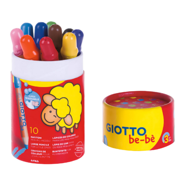 Канцтовары - Карандаши цветные Fila Giotto Bebe 10 цветов (479400)#2