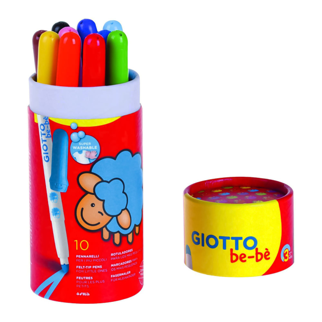 Канцтовары - Фломастеры Fila Giotto Bebe 10 цветов (469500)#2