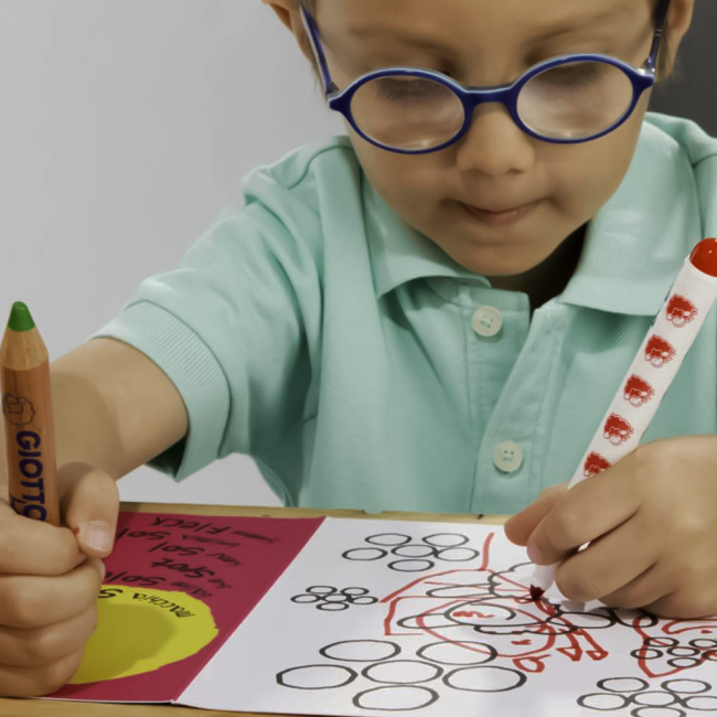 Канцтовари - Олівці кольорові Fila Giotto Bebe super large 6 кольорів із чинкою (466400)#3