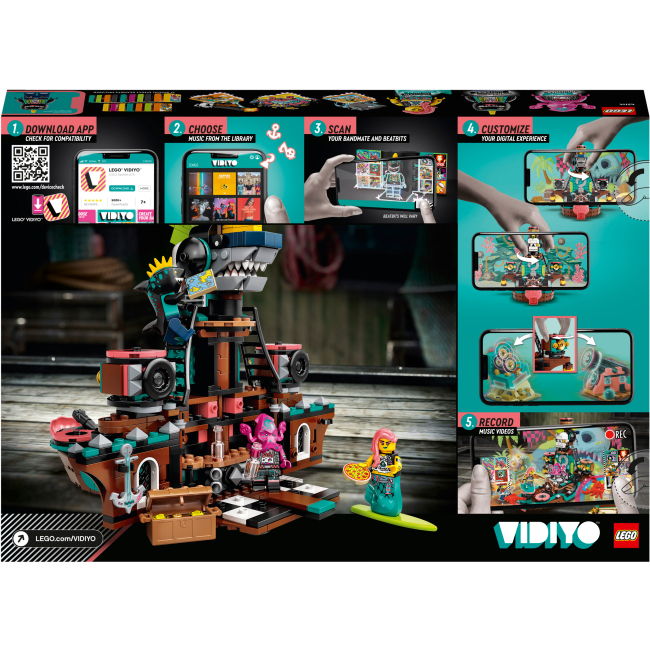 Конструкторы LEGO - Конструктор LEGO VIDIYO Punk Pirate Ship Корабль Пирата Панка (43114)#3