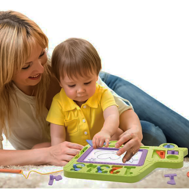 Розвивальні іграшки - Магнітна дошка для малювання Roo crew Шкільний автобус (58002)#4