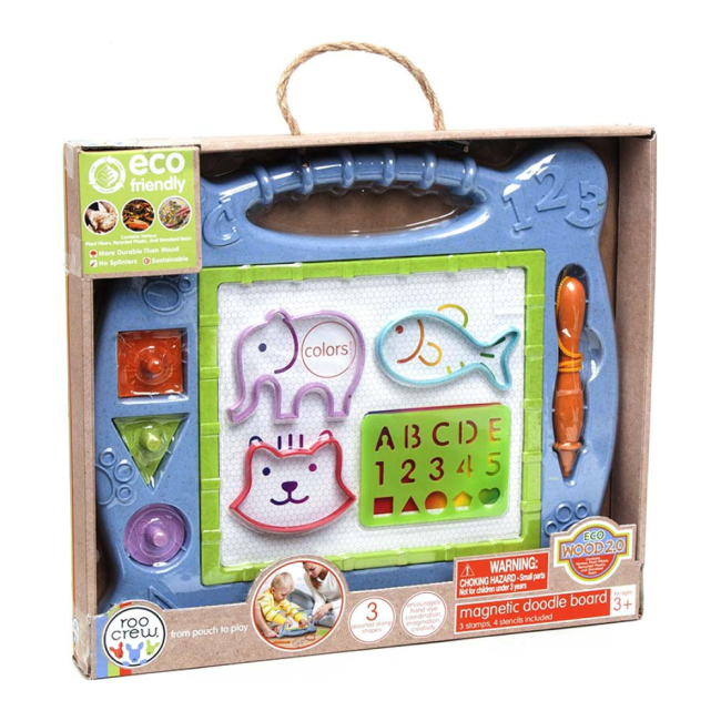 Розвивальні іграшки - Магнітна дошка для малювання Roo crew Тварини із трафаретами (58025)#3